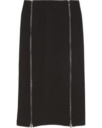 Jill Stuart Iza Zip-Detailed Wool-Blend Skirt - Lyst
