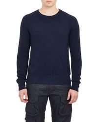 Ralph Lauren Black Label Waffle-Stitch Cashmere Sweater - Lyst