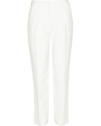 Adam Lippes Crepe Straight-Leg Pants - Lyst