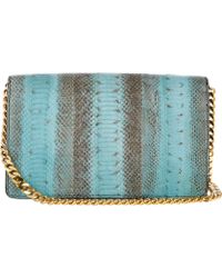 Zagliani Snakeskin Bon Bon Clutch - Lyst