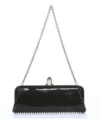 Christian Louboutin Black Patent Leather 'Miss Loubi' Spiked Clutch - Lyst