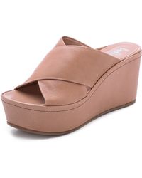 Belle By Sigerson Morrison Deka Platform Wedges - Blush - Lyst