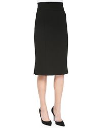 Nanette Lepore Straight Skirt With Inverted Pleats At Hem - Lyst