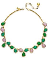 Kate Spade Gold-Tone Balloon Stone Cluster Necklace - Lyst