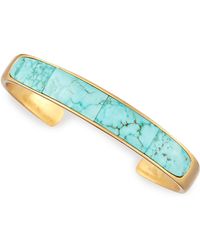 Pamela Love Irissa Turquoise Inlay Gold-Plate Cuff - Lyst