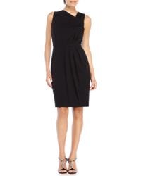 Jason Wu Black Asymmetrical Ponte Dress - Lyst