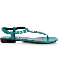 Balenciaga Arena Studded Flat Sandals - Lyst