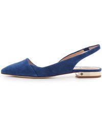 blue slingback flats