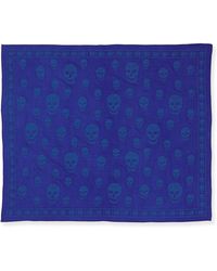 Alexander McQueen Mens Skull Devore Scarf - Lyst