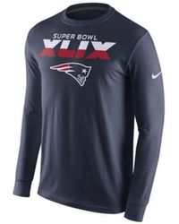 Nike Men'S Long-Sleeve New England Patriots Super Bowl Xlix T-Shirt - Lyst