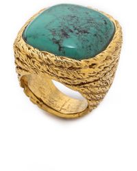 Aurelie Bidermann Miki Ring With Stone - Gold - Lyst