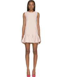 Mary Katrantzou Pink Alphabet Jacquard Sleeveless Dress - Lyst