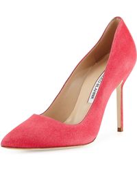 Manolo Blahnik BB Suede 105Mm Pump - Lyst