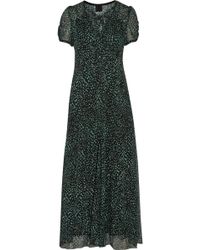 Anna Sui Printed Silk-Georgette Maxi Dress - Lyst