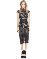 Lover Libra Midi Dress - Black - Lyst