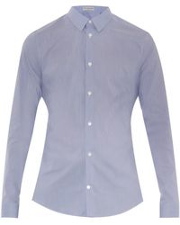 Balenciaga Hairline Stripe Cotton-Blend Shirt - Lyst