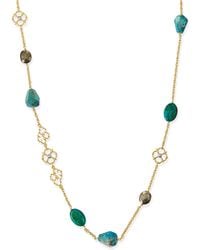 Alexis Bittar Chrysocolla & Pyrite Long Necklace - Lyst