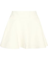 Jay Ahr Flared Stretch-Crepe Mini Skirt - Lyst