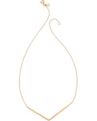 Gorjana Bali Tube Small V Necklace - Gold - Lyst