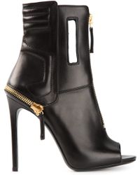 Gianmarco Lorenzi Open Toe Ankle Boots - Lyst