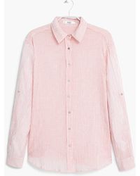 mango chest pocket cotton shirt