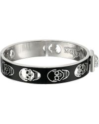 Alexander McQueen Pierced Skull Bangle - Lyst