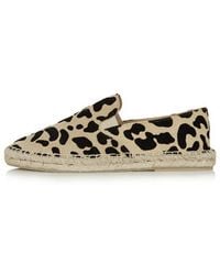 Topshop Kitten Leopard Espadrilles - Lyst