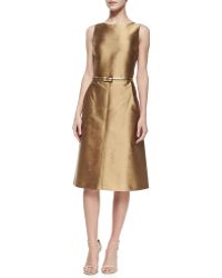 Michael Kors A-Line Shantung Dress - Lyst