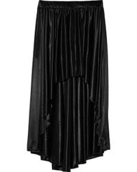 Enza Costa Draped Satin Skirt - Lyst