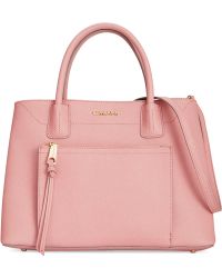 Calvin Klein Shea Saffiano Satchel - Lyst