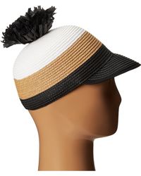 BCBGMAXAZRIA Striped Pom Pom Hat - Lyst