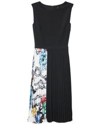 Tibi Tattoo Print Sunray Pleated Dress - Lyst