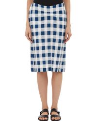 Derek Lam Gingham Basket-Weave Skirt - Lyst