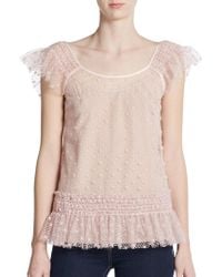 RED Valentino Polka Dot Tulle Top - Lyst