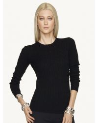 Ralph Lauren Black Label Slim-Fit Cable Cashmere - Lyst