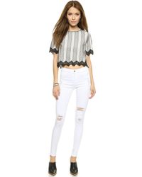 James Jeans Twiggy Ultra Flex Legging Jeans - White Clean Distressed - Lyst