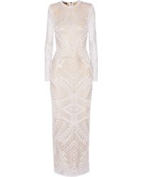 Balmain Knitted Midi Dress - Lyst