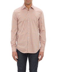 Etro Check Poplin Shirt - Lyst