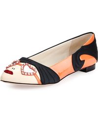 Alice + Olivia Stacey Face Ballet Flat - Lyst