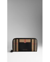 Burberry House Check Sartorial Leather Wallet - Lyst