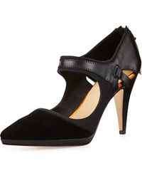 L.a.m.b. Kellsie Suede Cutout Pump - Lyst