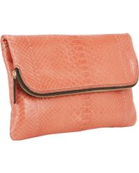 Zagliani Python Large Capriccio Clutch - Lyst