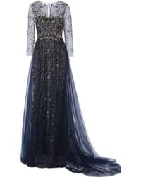 Marchesa Embellished Tulle Gown - Lyst