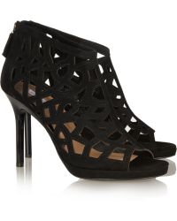 Diane von Furstenberg Delancey Cutout Suede Sandals - Lyst