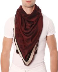 Alexander McQueen Mens Woven Skull-Print Triangle Scarf - Lyst