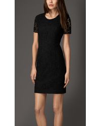 Burberry Floral Lace Dress - Lyst