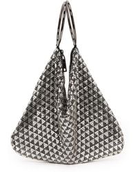 Whiting & Davis Deco Triangles Bag - Black/Silver - Lyst