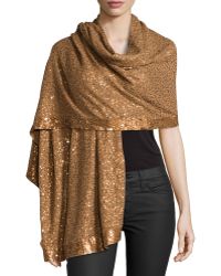 Donna Karan New York Sequined Cashmere Scarf - Lyst