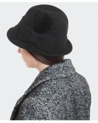Helene Berman Feather Bow Trilby - Lyst