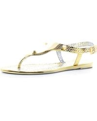 gold flat sandals river island